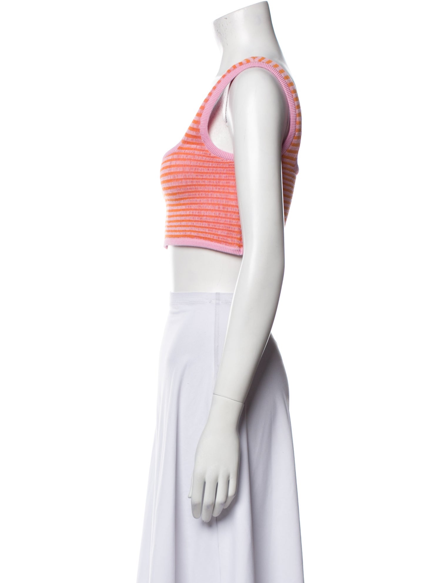 Solid & Striped Striped Square Neckline Crop Top